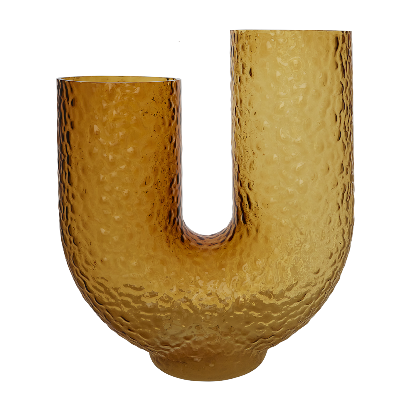 Vase yellow glass 40 cm Arura - AYTM