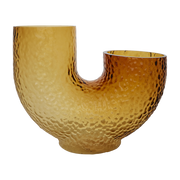 Vase vidrio amarillo 26 cm Arura - AYTM