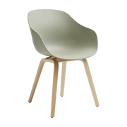 Chair with pastel green recycled plastic arms and oak legs AAC 222 2. 0 - HAY