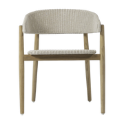 Sedia in vimini color crema 60 x 74 cm Mona - Vincent Sheppard