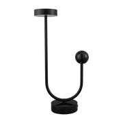 Lampe de table en acier et base en marbre noir 56 cm Grasil - AYTM