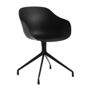Sedia con braccioli in plastica riciclata e gambe nere AAC 220 2. 0 - HAY