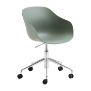 AAC 252 2. 0 - Adjustable chair with green recycled plastic wheels and aluminum legs HAY