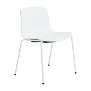 Chaise en plastique recyclé blanc et pieds en acier blanc AAC 16 2.0 - HAY