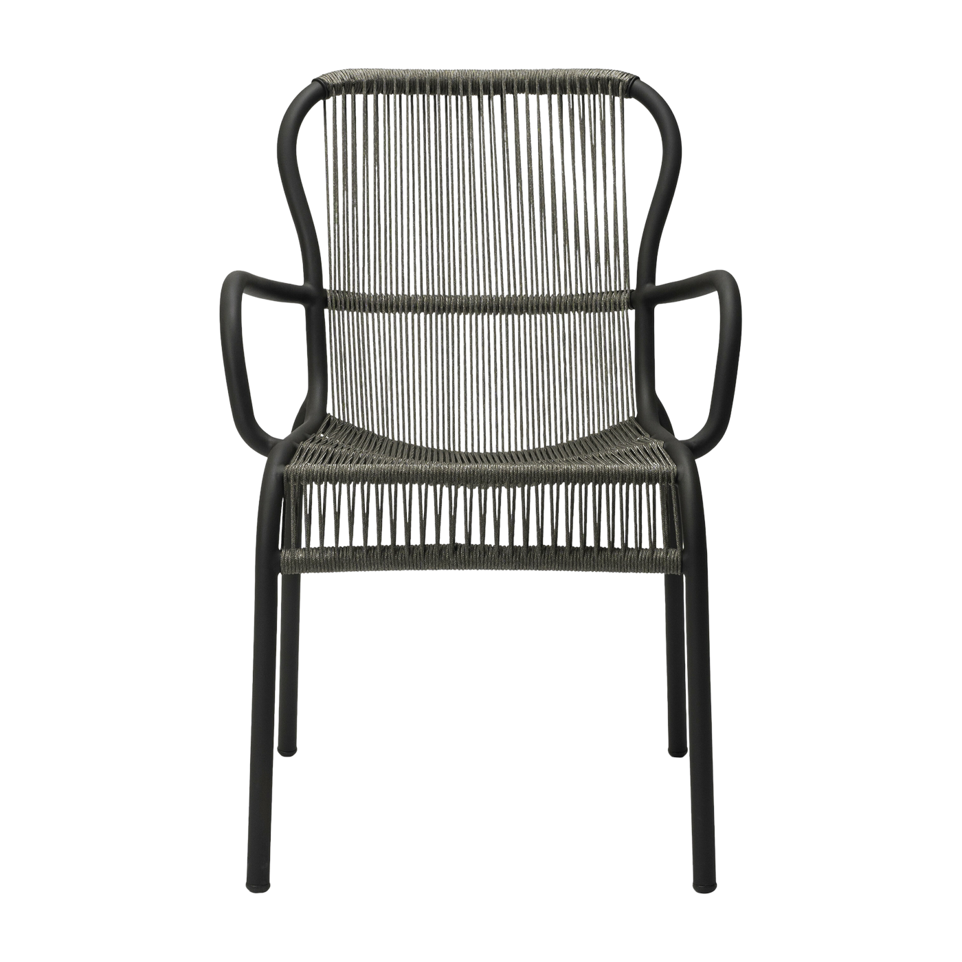 Dark grey rope armchair 59 x 57 cm Loop - Vincent Sheppard