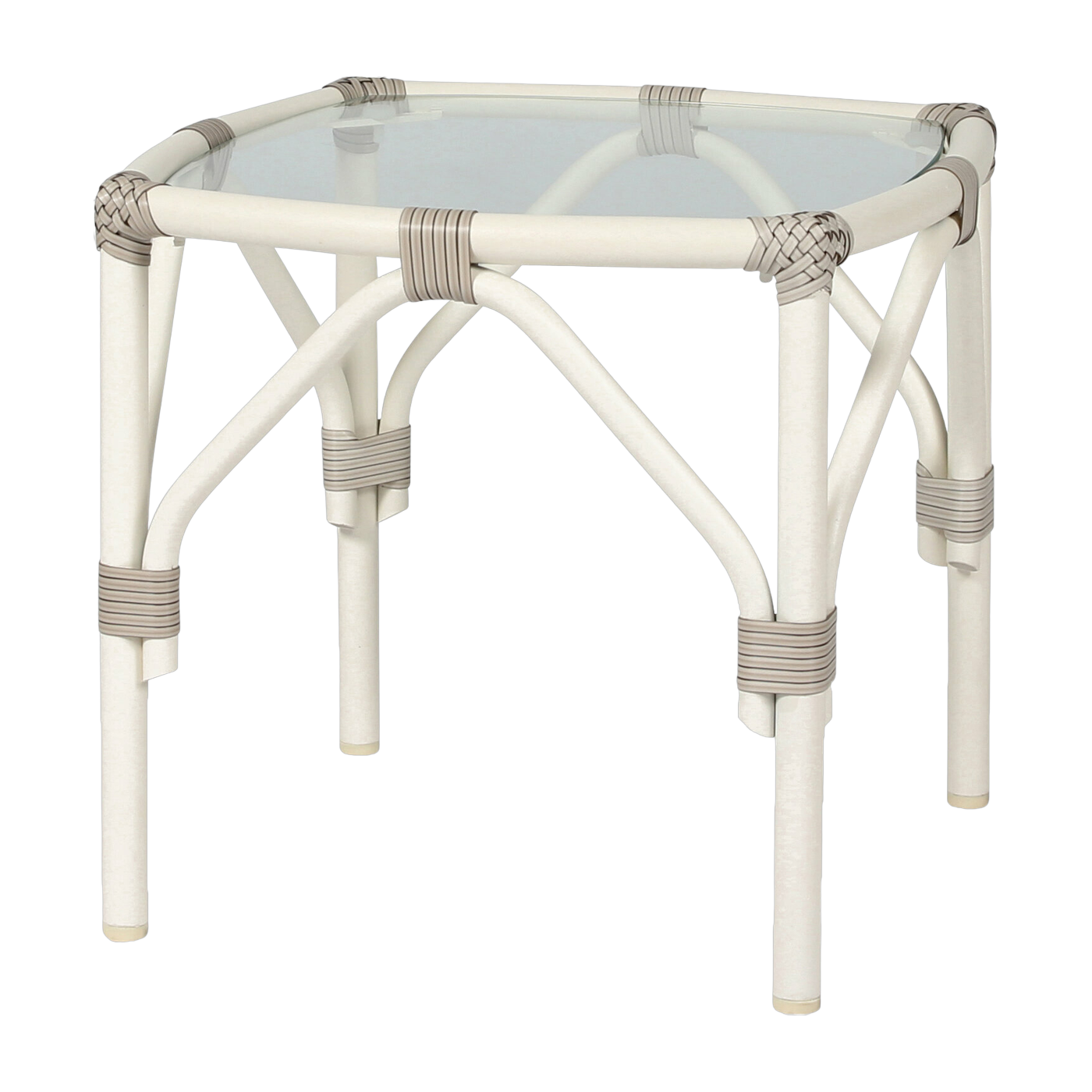 Tavolino in vimini color crema 46 x 46 cm Lucy - Vincent Sheppard