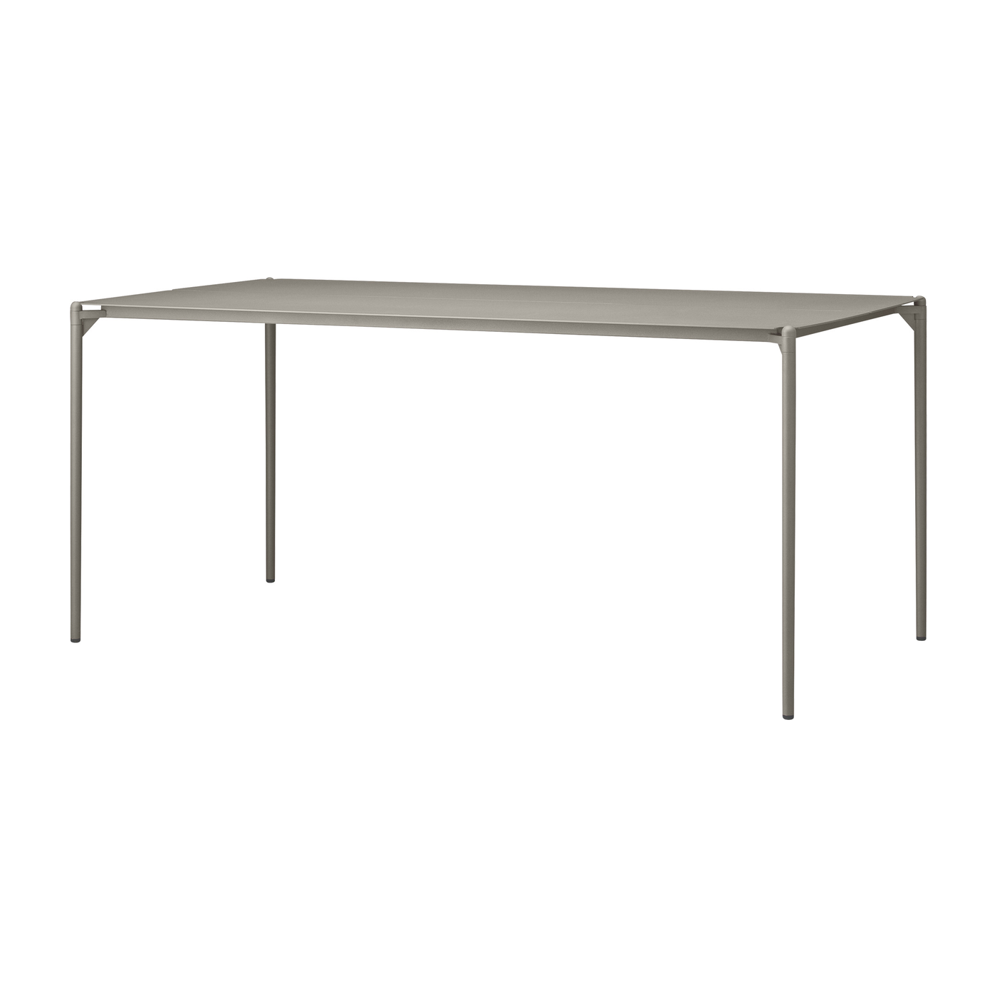 Tavolo da pranzo in acciaio color taupe 160 x 80 cm Novo - AYTM