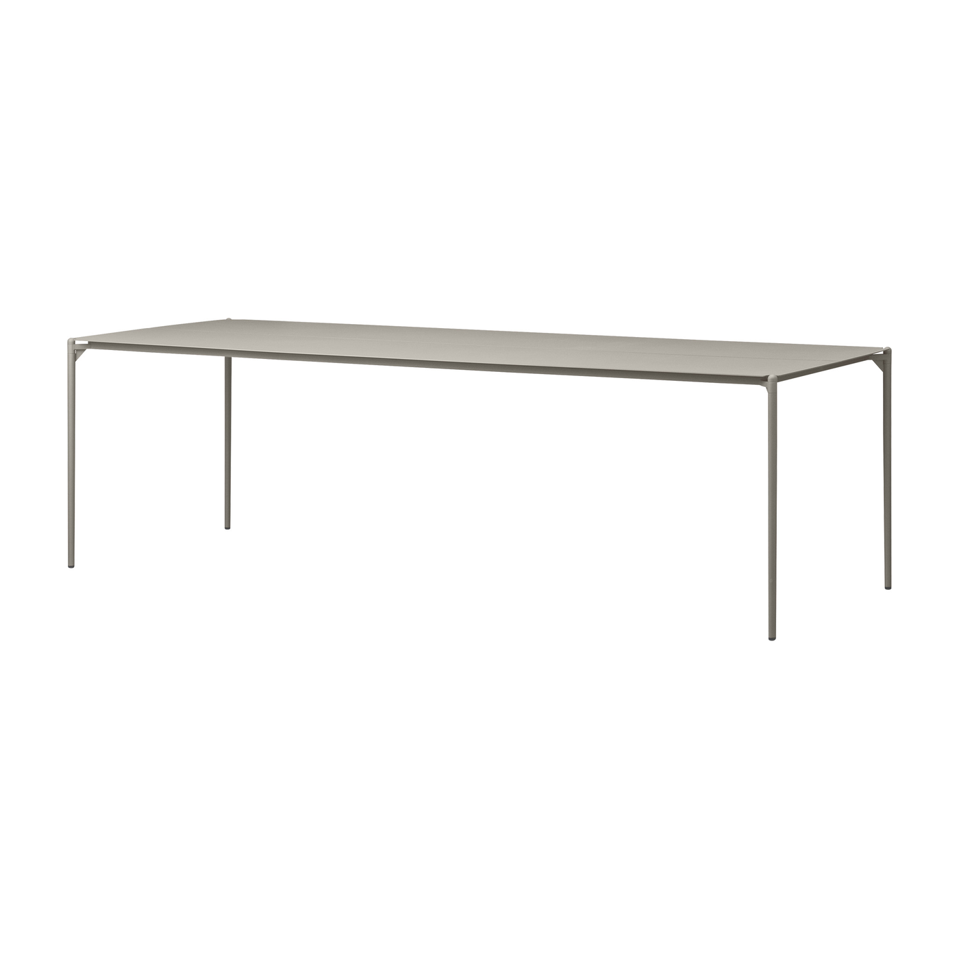 Tavolo da pranzo in acciaio color taupe 240 x 90 cm Novo - AYTM