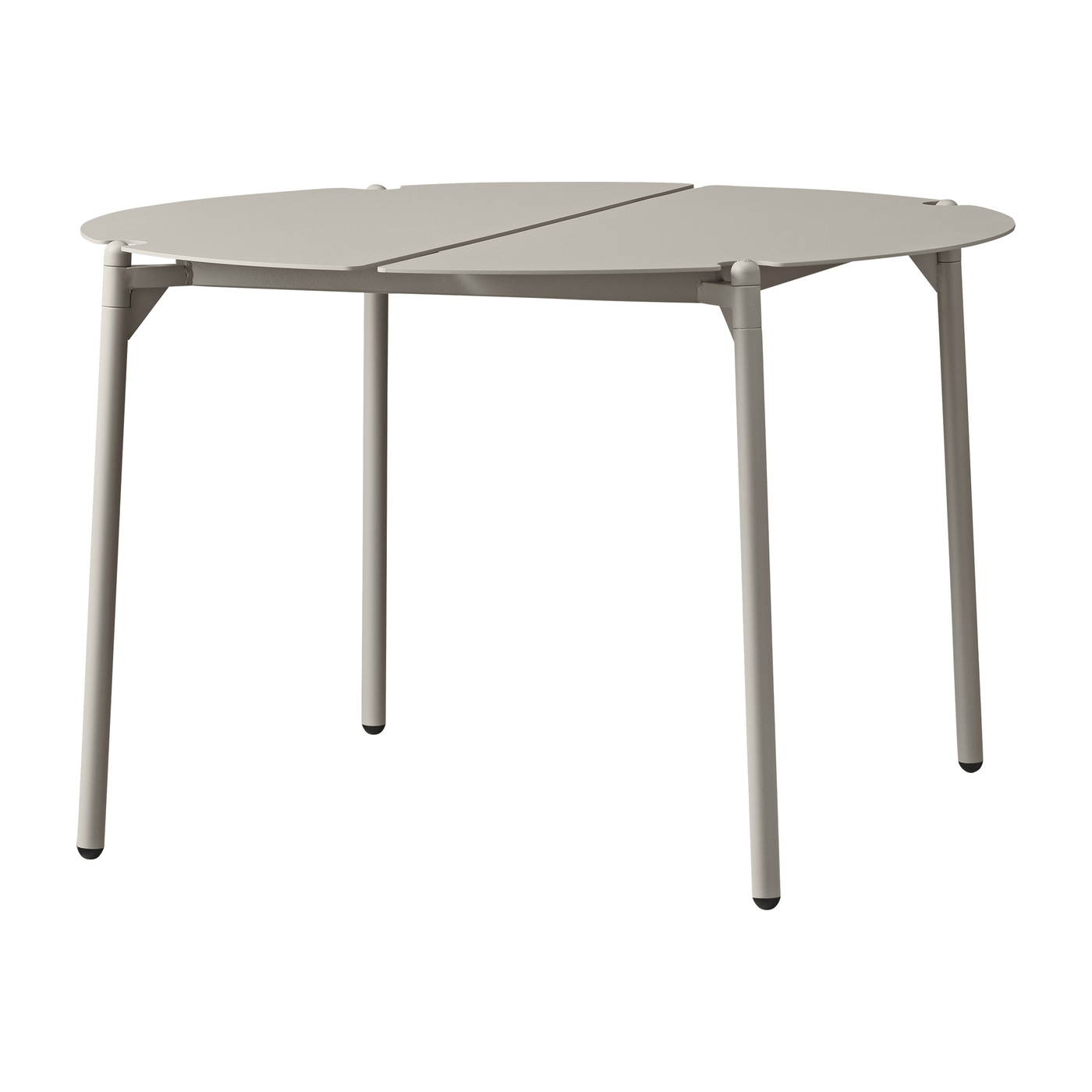 Gartenbeistelltisch aus taupefarbenem Stahl 70 x 45 cm Novo - -. AYTM