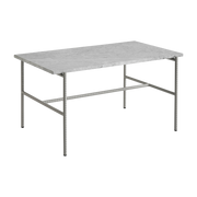 Coffee table in marbre and grey steel base 80 x 49 x 40 cm Rebar - Hay