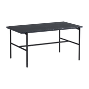 Mesa de centro en marbre y base de acero negro 80 x 49 x 40 cm Rebar - Hay