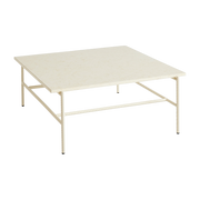 Table basse en marbre et piètement en acier beige 80 x 84 x 33 cm  Rebar - Hay