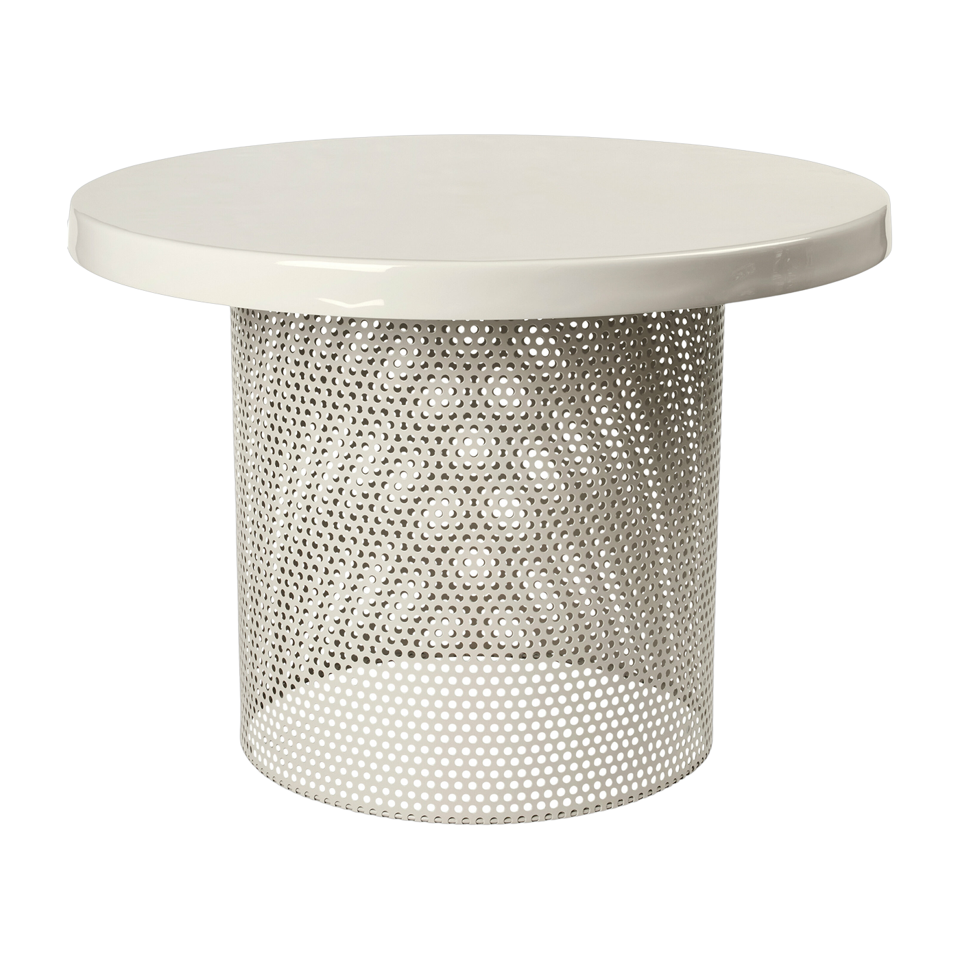Table basse en métal émaillé blanc crème 50 x 36 cm Tulina - Broste Copenhagen