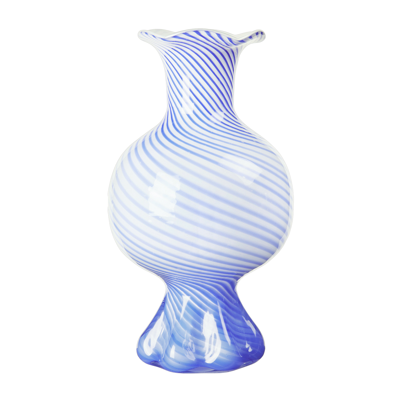 Vase aus mundgeblasenem Glas intensiv blau 17 x 30 cm Mella -. Broste Copenhagen