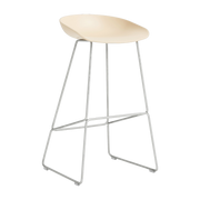 Recycled plastic peach bar stool with steel legs 75 cm AAS 38 2. 0 - HAY