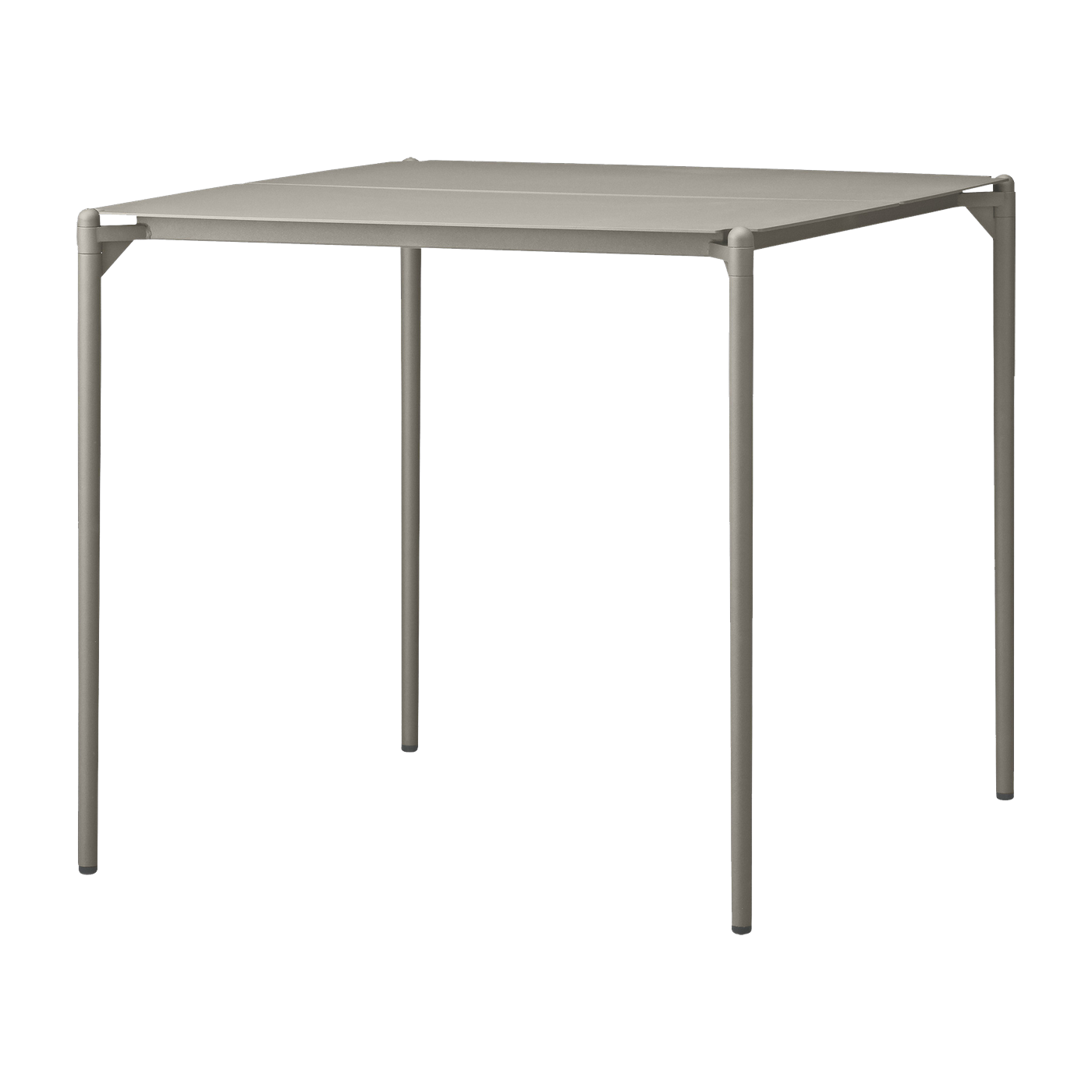 Quadratischer Esstisch aus taupefarbenem Stahl 80 x 80 cm Novo - -. AYTM