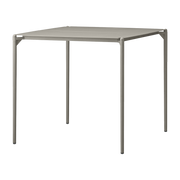 Square taupe steel dining table 80 x 80 cm Novo - AYTM