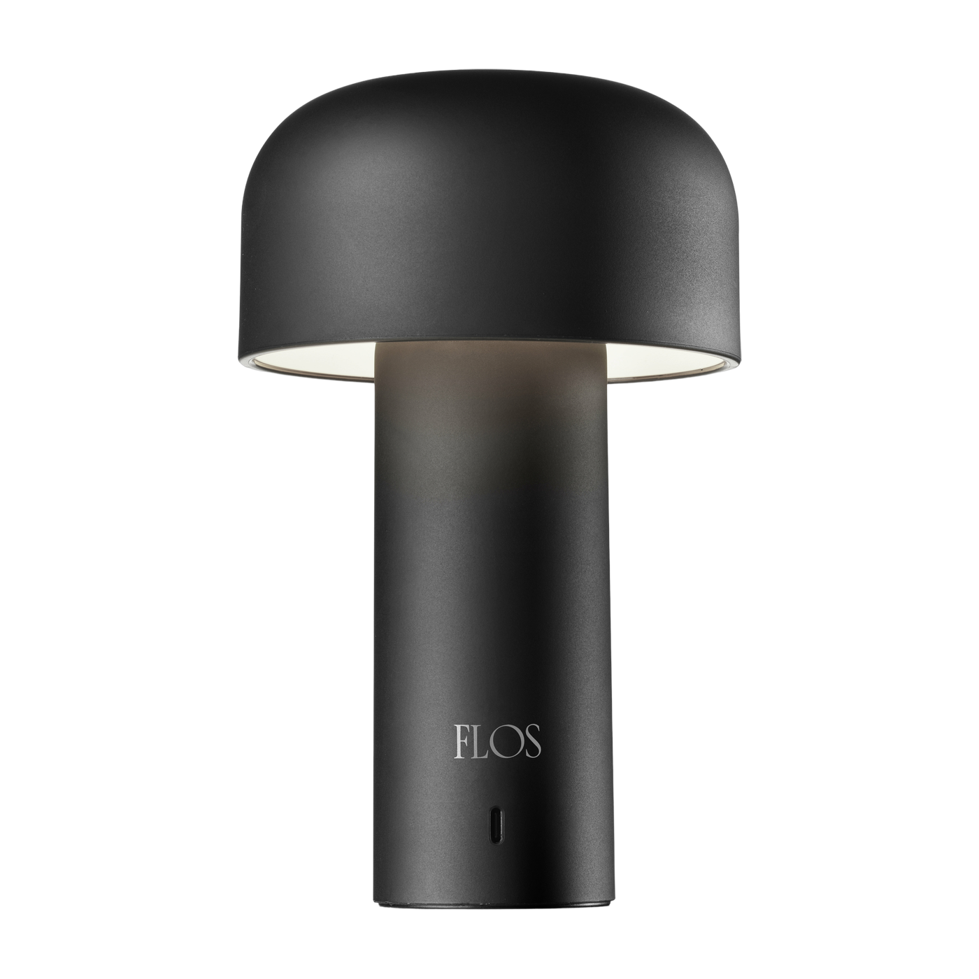 Lampe de table rechargeable design noir mat Bellhop - Flos