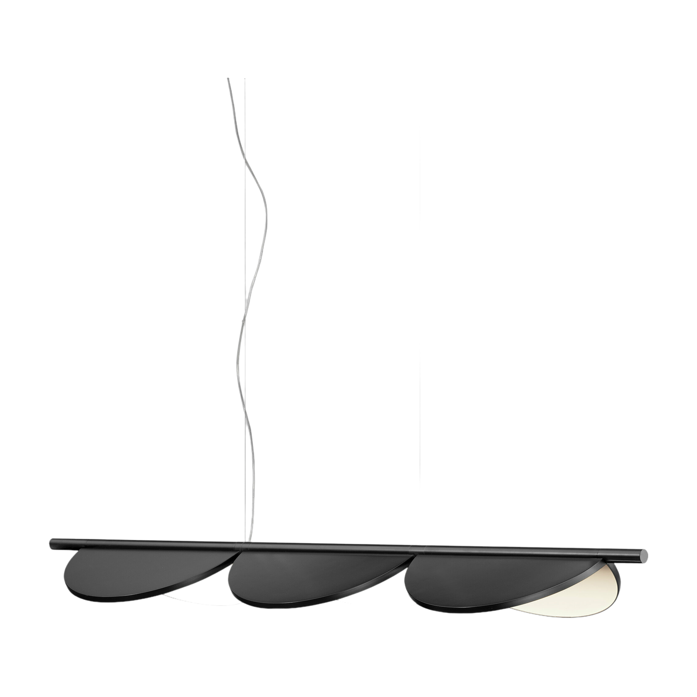Lampada a sospensione design antracite Almendra Linear S3 - Flos
