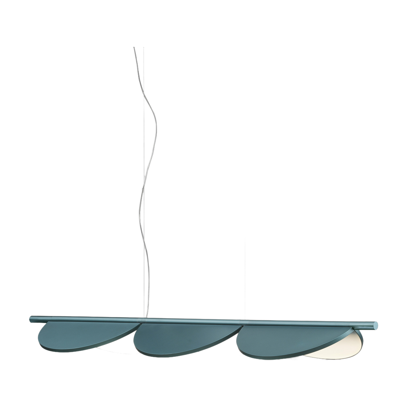 Lampada a sospensione design bay blu metallizzato Almendra Linear S3 - Flos