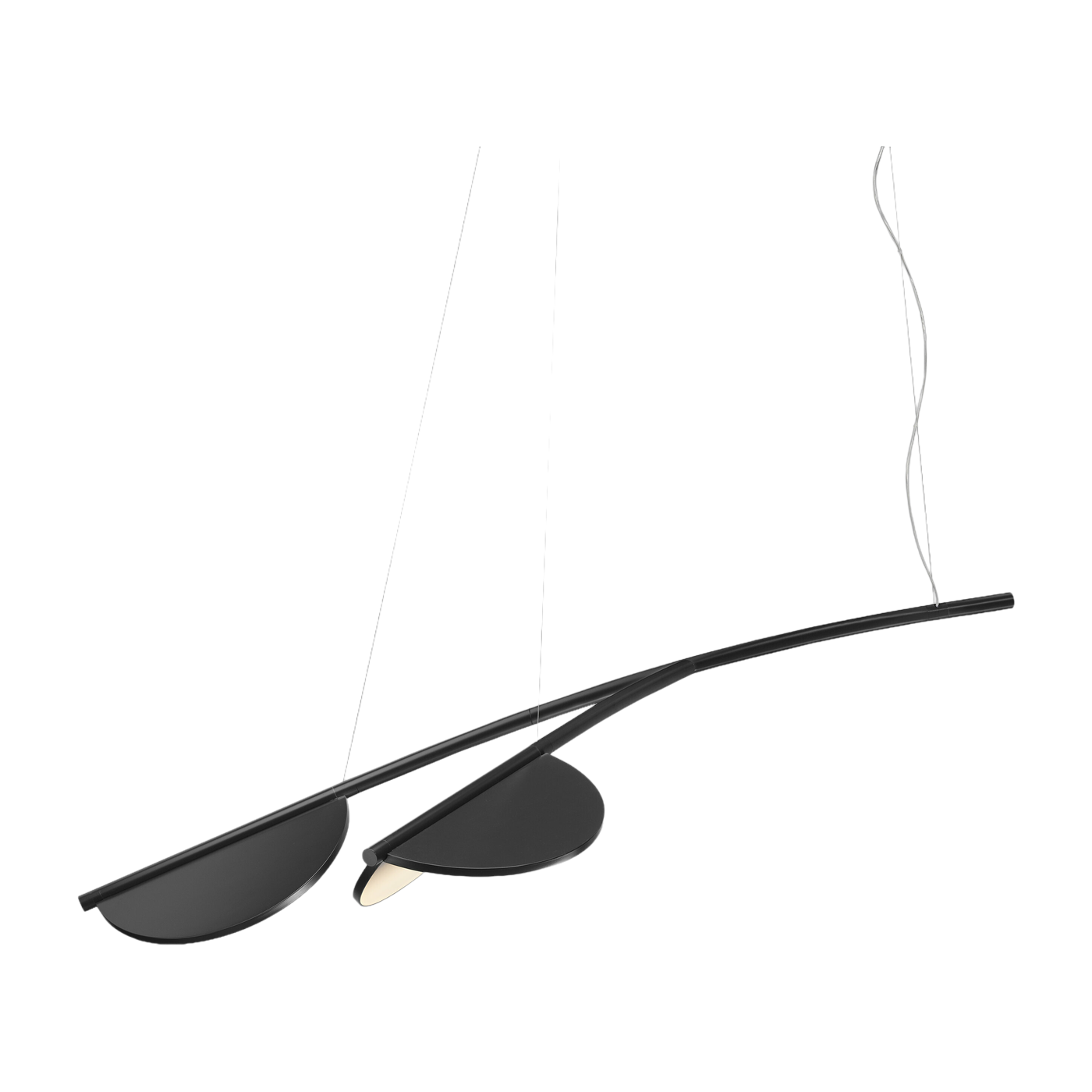 Lampada a sospensione design corta antracite Almendra Organic S2 - Flos