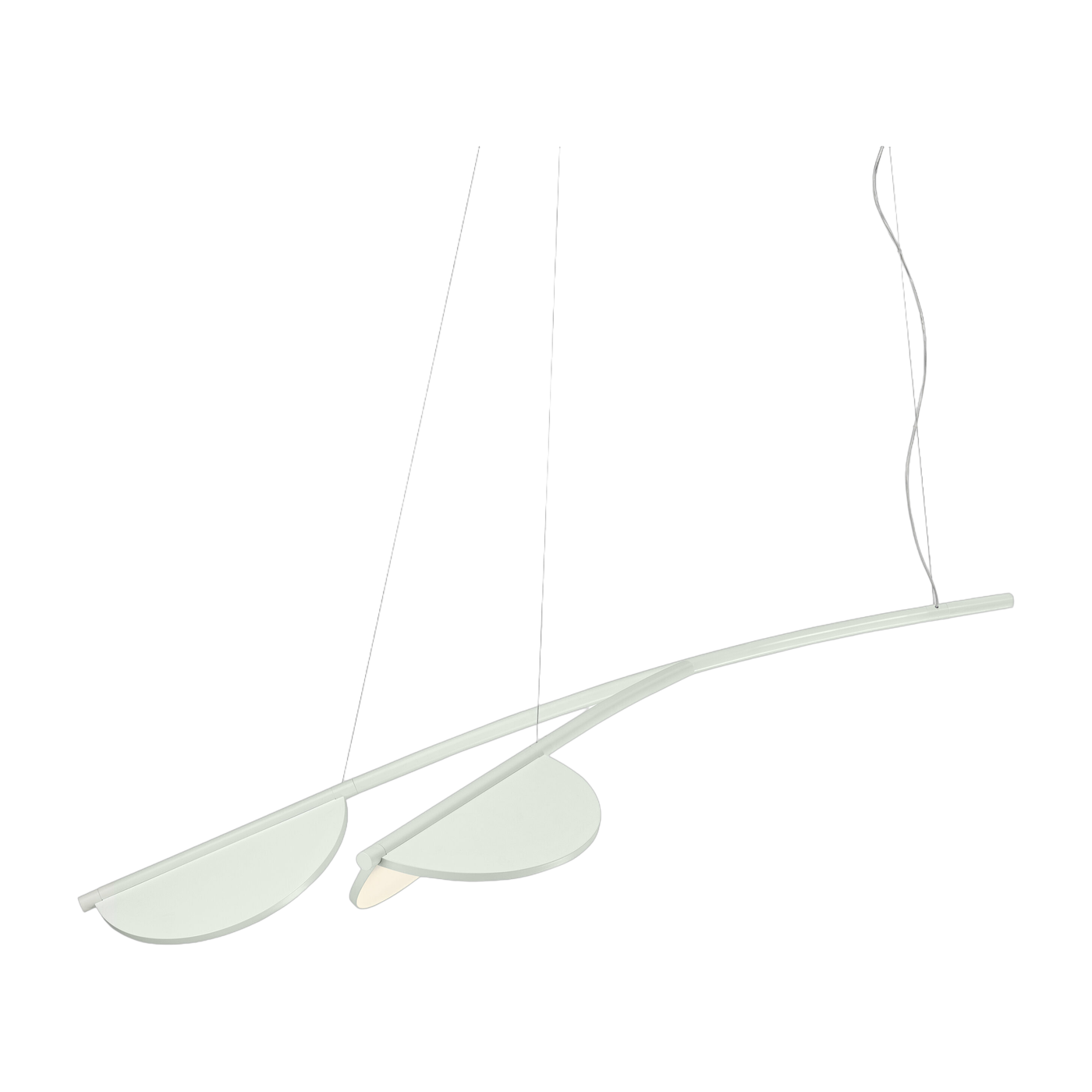 Sospensione design breve bianco sporco Almendra Organic S2 - Flos