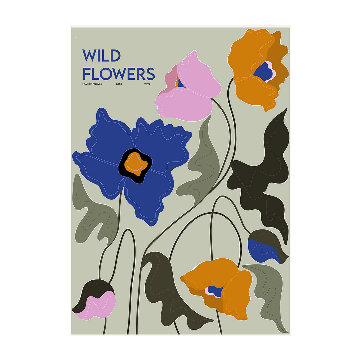 Poster 50 x 70 cm Wild Flowers -. The Poster Club