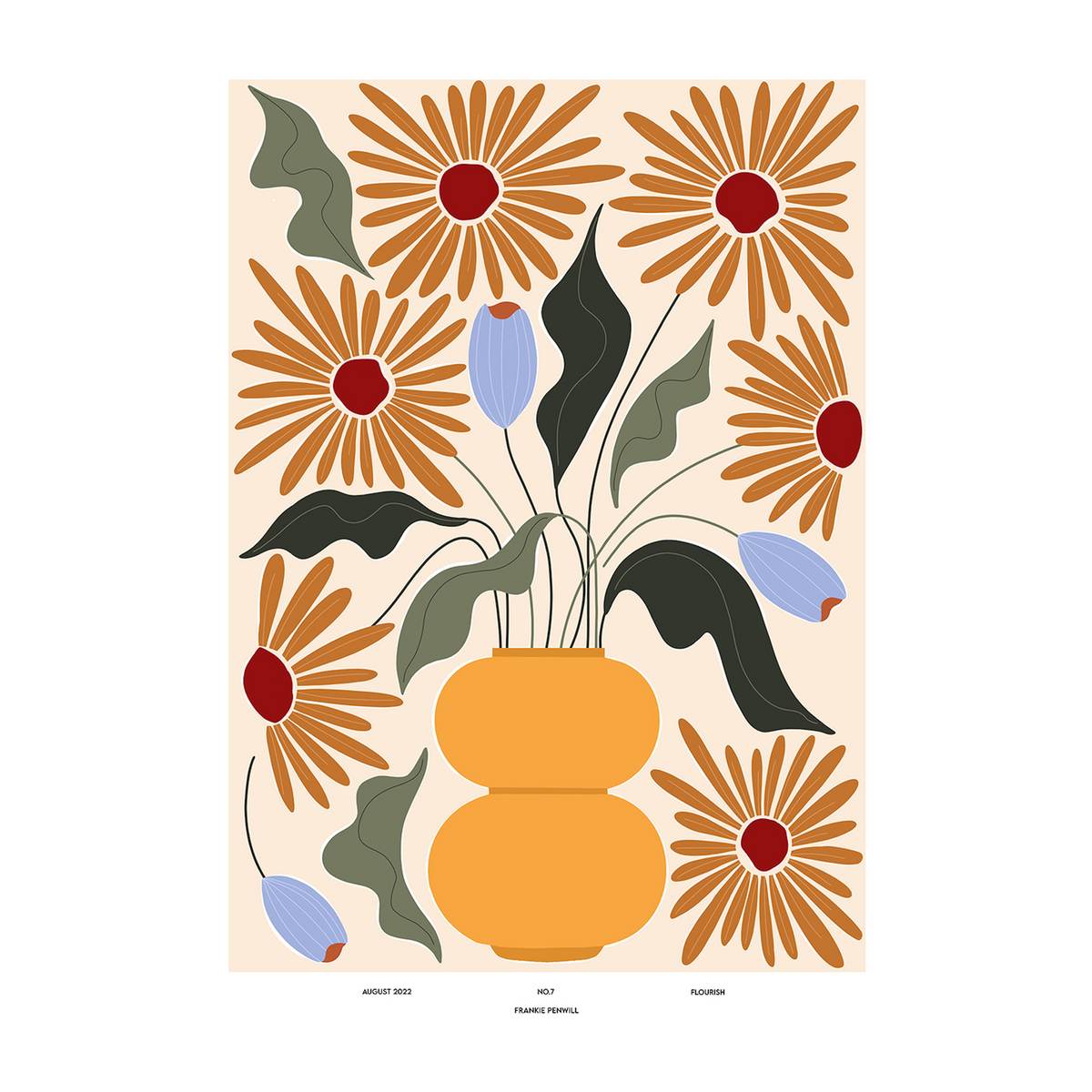 لوحة 70 × 100 سم Flourish - The Poster Club