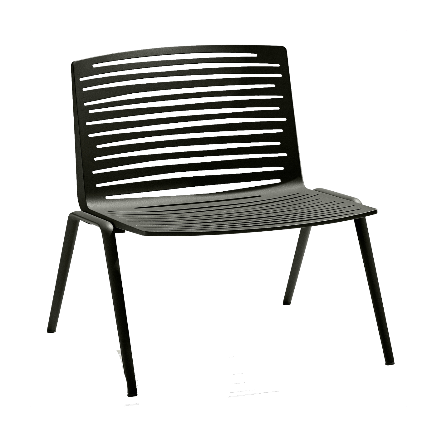 Schwarzer Aluminiumsessel 65 x 74 cm Zebra -. Fast Spa