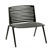 Schwarzer Aluminiumsessel 65 x 74 cm Zebra -. Fast Spa