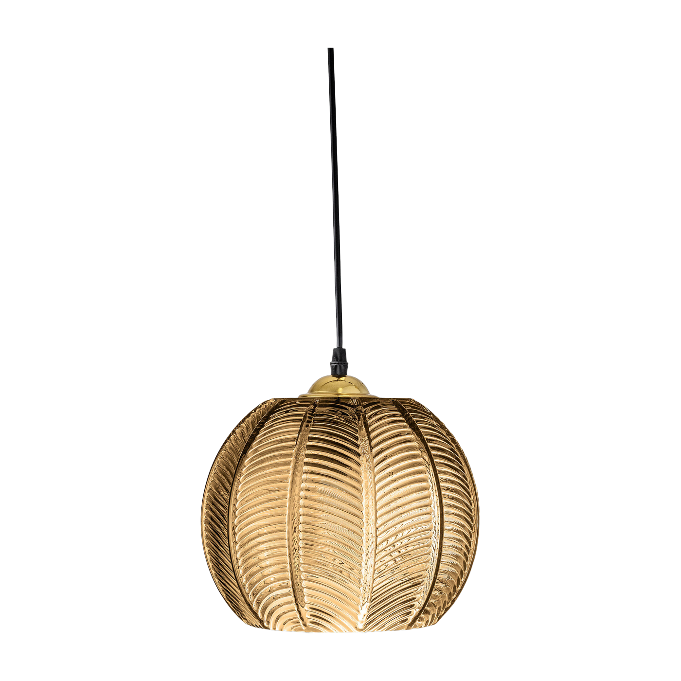 22 x 20 cm Adar, lampada a sospensione in vetro marrone - Bloomingville