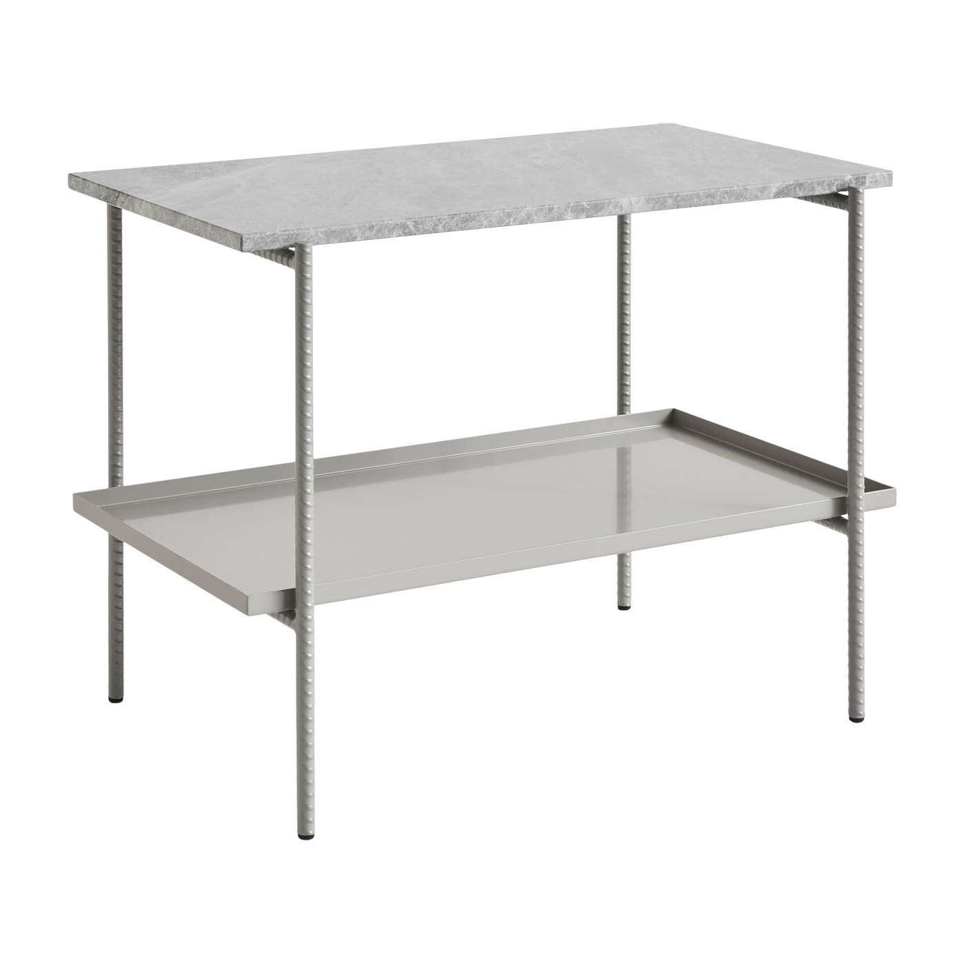 Beistelltisch aus marbre und grauem Stahlgestell 55 cm Rebar -. Hay