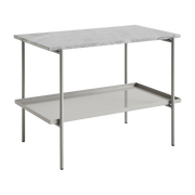 Side table in marbre and grey steel base 55 cm Rebar - Hay