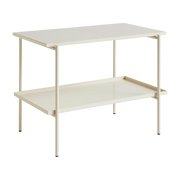 Side table in marbre and white steel base 55 cm Rebar - Hay