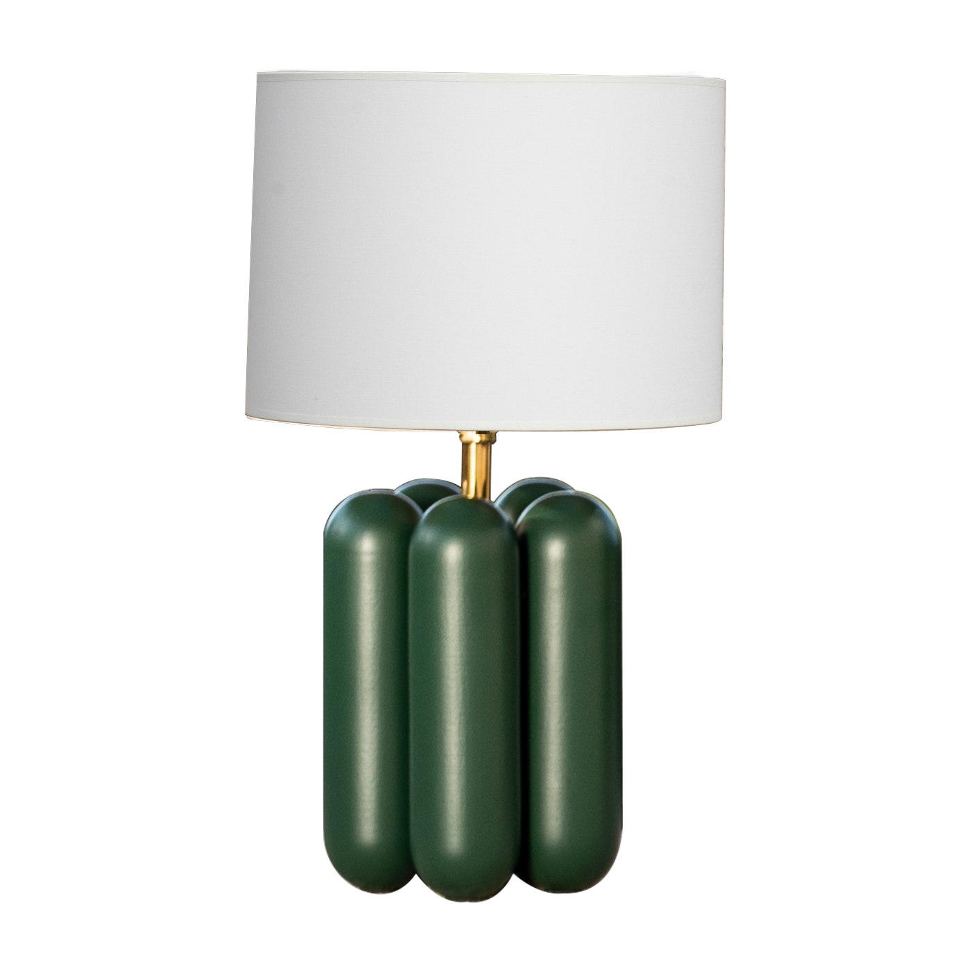 Lampe aus grüner Buche und Lampenschirm aus Baumwolle 18 x 30 cm Charlotte -. Cosin Paris