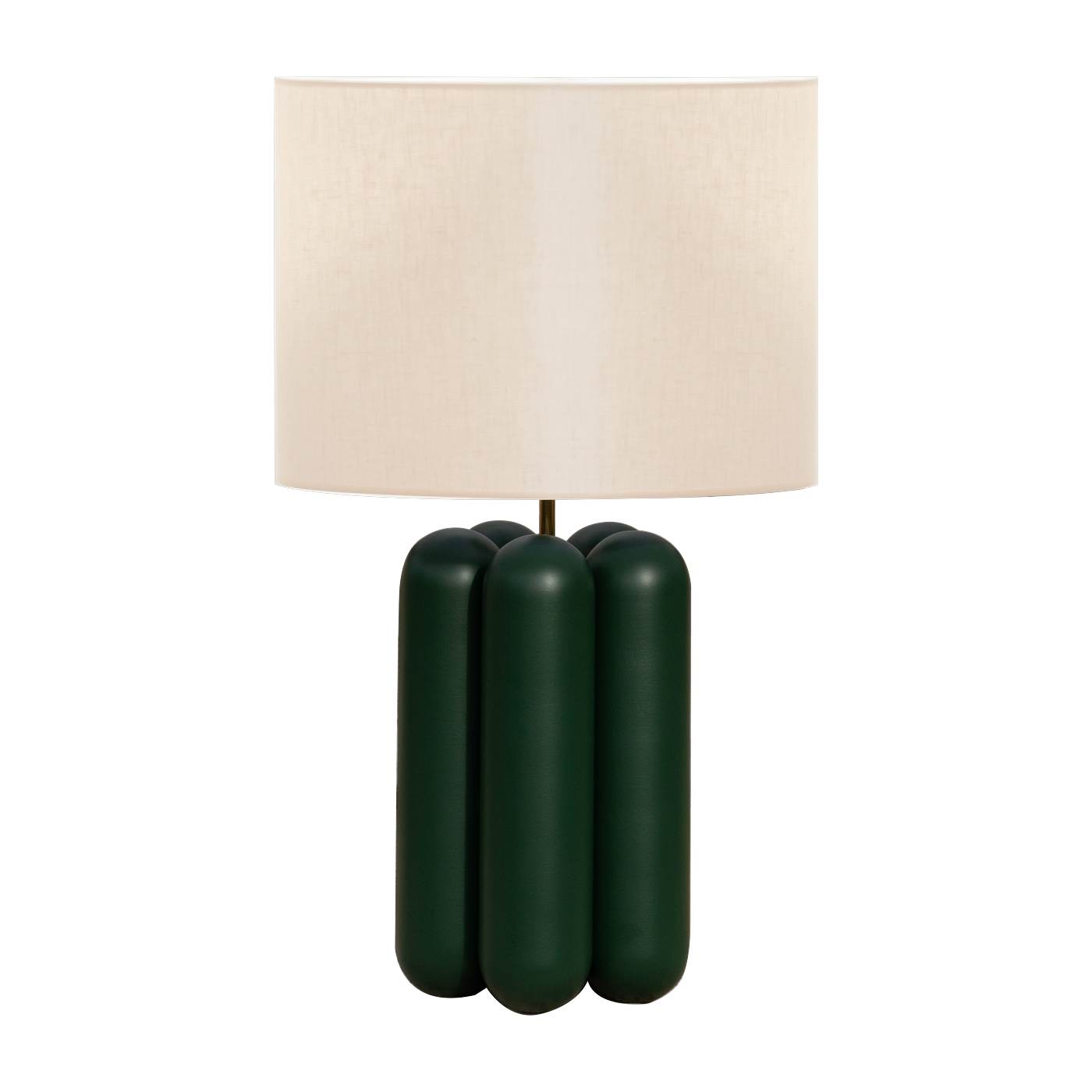 Lampe aus grünem Buchenholz und Lampenschirm aus Leinen 23 x 40 cm Charlotte -. Cosin Paris