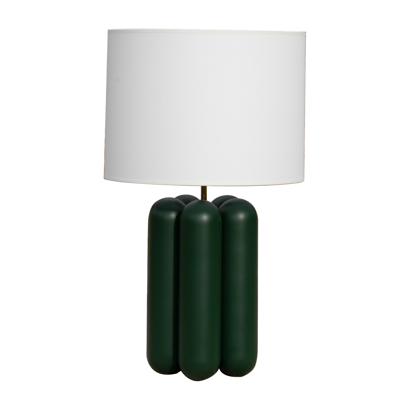 Lampe aus grüner Buche und Lampenschirm aus Baumwolle 23 x 40 cm Charlotte -. Cosin Paris