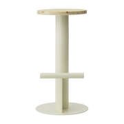 Taburete de bar de madera de pino y acero beige 75 x 40 cm Pole - Normann Copenhagen