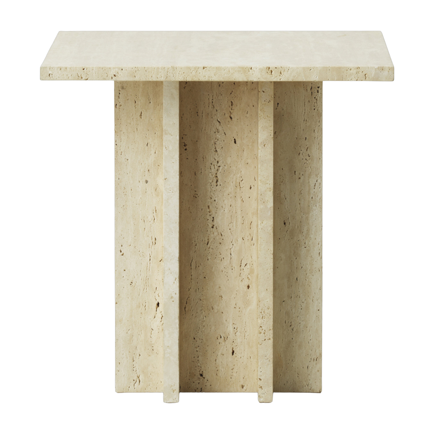 Beistelltisch aus Travertin 45 x 43 cm Edge - Normann Copenhagen