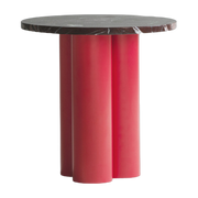 Red side table with rosso levanto top 40 x 40 cm Dit - Normann Copenhagen