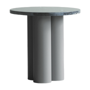 Dit - Grey side table with black marquina top 40 x 40 cm Normann Copenhagen