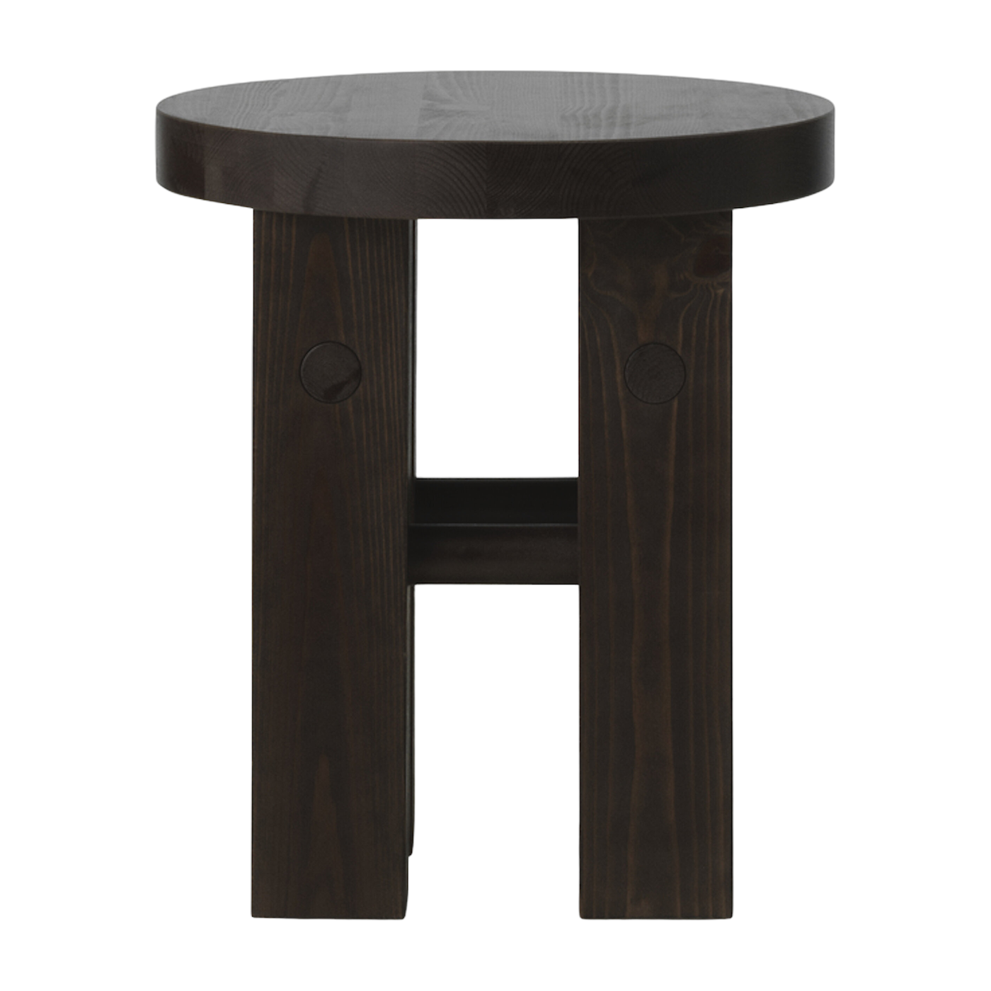Dark pinewood stool 45 x 40 cm Fyr - Normann Copenhagen