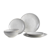Servizio da tavola per due persone in gres bianco Nordic Sand - Broste Copenhagen
