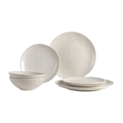 Service de vaisselle pour deux en grès émaillé crème Nordic Vanilla - Broste Copenhagen