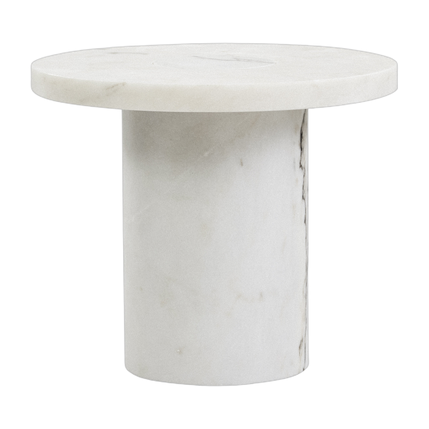 White marbre side table 33 x 39 cm Sintra - Frama
