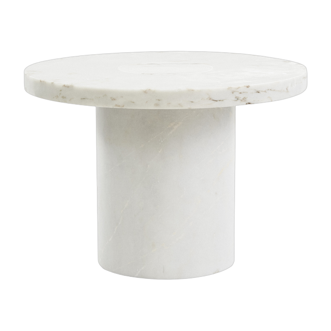 Mesa de centro blanca marbre 42 x 60 cm Sintra - Frama