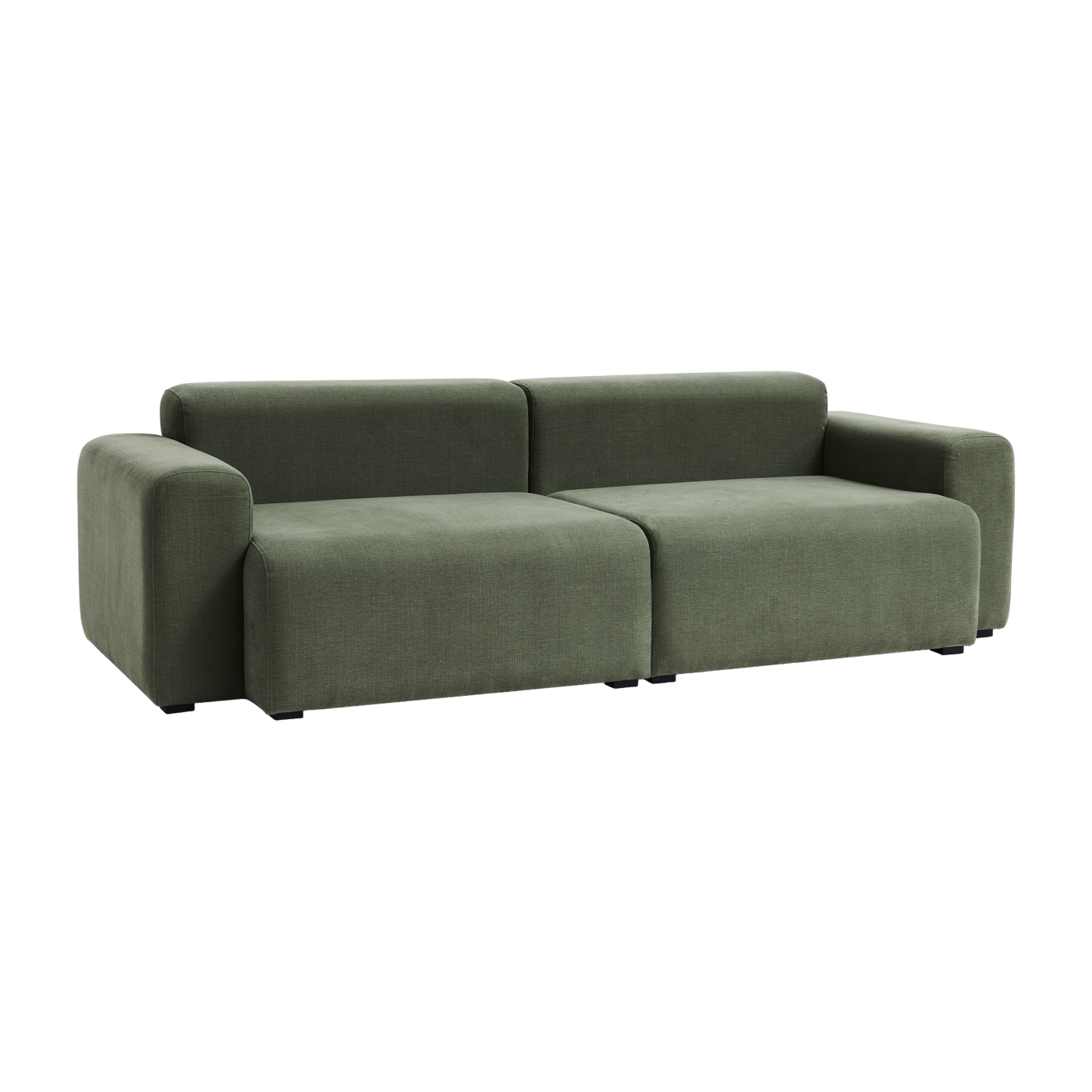Sofa khaki 2, 5-Sitzer Kombination 1 linara 100 armrest low Mags 1964 - -. Hay