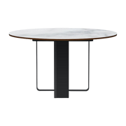 Table à manger ronde en marbre statuario 130 cm Felice - RED Edition
