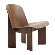 Sillón design esprit vintage en nogal natural Chisel - HAY