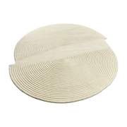 Natural wool carpet in cream 157 x 180 cm Split Zen - bolia